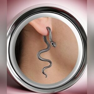 Macy's Silver-Tone Snake Drop Earring